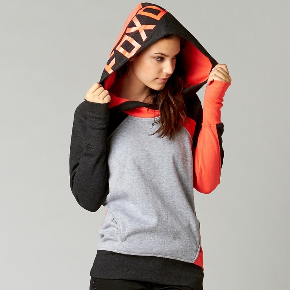 Fox Racing coral and gray Fleece-Lined Pullover size medium